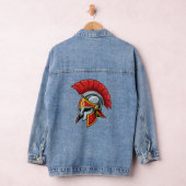 Ancient Greek Corinthian helmet Denim Jacket (Hangar)