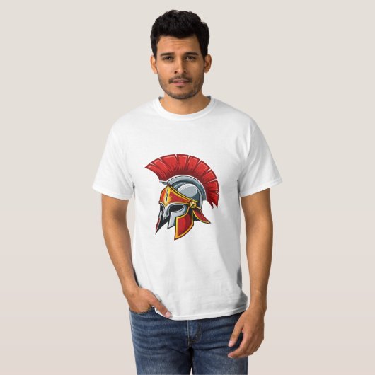 Ancient Greek Corinthian helmet T-shirt (Voorkant volledig)