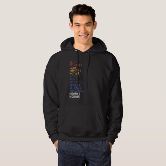 Ancient Greek God and Goddess Greek Mythology Myth Hoodie (Voorkant volledig)