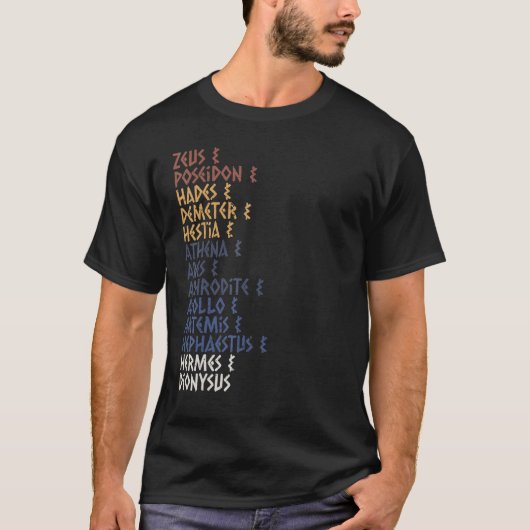 Ancient Greek God and Goddess Greek Mythology Myth T-shirt (Voorkant)