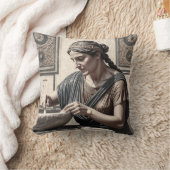 Ancient Greek Mosaic Woman Pillow Home Decor Kussen (Deken)