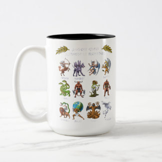 Ancient Greek Mythology Monsters Tweekleurige Koffiemok