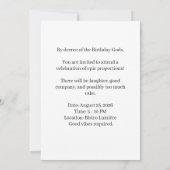 Ancient Greek Statue “Another Year Older” Kaart (Achterkant)