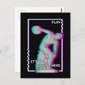 Ancient Grieks beeld Discus Throw Vaporwave Glitch Briefkaart (Voorkant / Achterkant)