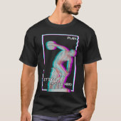 Ancient Grieks beeld Discus Throw Vaporwave Glitch T-shirt (Voorkant)