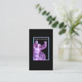 Ancient Grieks beeld esthetisch damp Glitch Visitekaartje (Staand voorkant)