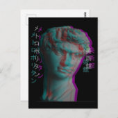 Ancient Grieks beeldhouwwerk Vaporwave Briefkaart (Voorkant / Achterkant)