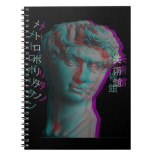 Ancient Grieks beeldhouwwerk Vaporwave Notitieboek