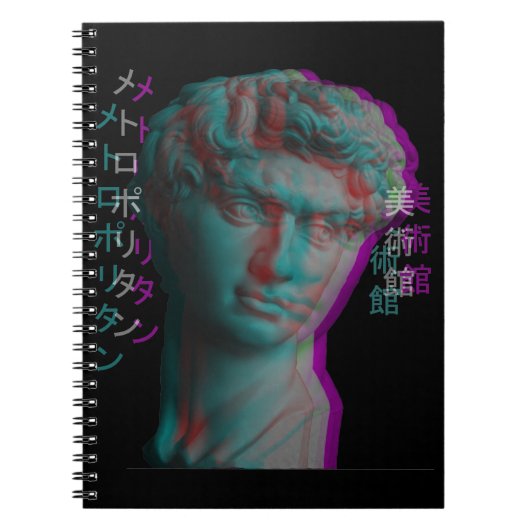 Ancient Grieks beeldhouwwerk Vaporwave Notitieboek (Voorkant)