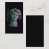 Ancient Grieks beeldhouwwerk Vaporwave Visitekaartje (Voorkant / Achterkant)