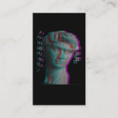 Ancient Grieks beeldhouwwerk Vaporwave Visitekaartje (Voorkant)