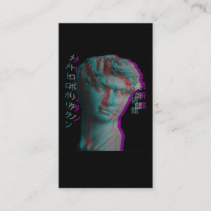 Ancient Grieks beeldhouwwerk Vaporwave Visitekaartje