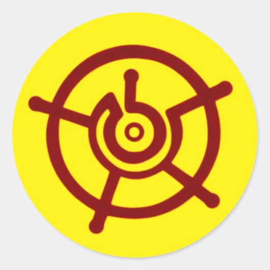 Ancient Halo Symbool Ronde Sticker (Voorkant)