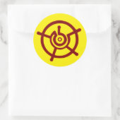 Ancient Halo Symbool Ronde Sticker (Tas)