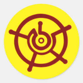 Ancient Halo Symbool Ronde Sticker