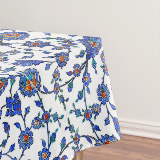 Ancient Handmade Blue Turkey Floral Tiles Pattern Tafelkleed (Voorbeeld)