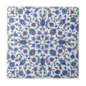 Ancient Handmade Blue Turkey Floral Tiles Pattern Tegeltje (Voorkant)