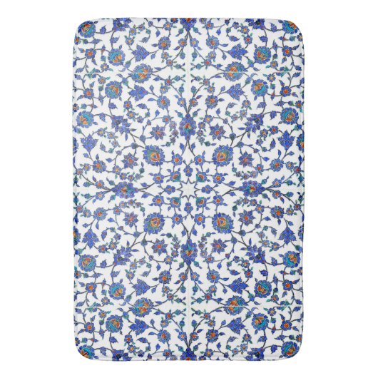 Ancient Handmade Turkey Floral Tiles Pattern Badmat (Voorkant Verticaal)