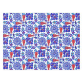 Ancient Handmade Turkey Floral Tulip Tile Pattern Tafelkleed (Voorkant (Horizontaal))