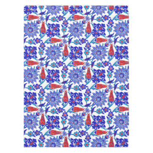 Ancient Handmade Turkey Floral Tulip Tile Pattern Tafelkleed