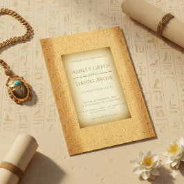 Ancient Hieroglyphic Motifs Egyptian Wedding Kaart