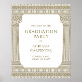 Ancient History graduation party welcome sign Poster (Voorkant)