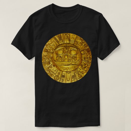 Ancient Inca Gold Sun God Disc Authentic Original T-shirt (Design voorkant)