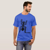 Ancient Insect Nazca Peru Zwarte Spin T-shirt (Voorkant volledig)