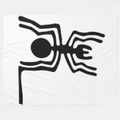 Ancient Insects - Black Spider Fleece Deken (Voorkant (Horizontaal))