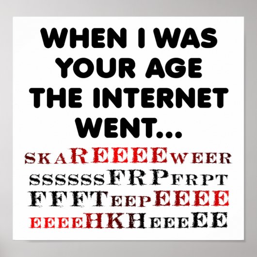 Ancient Internet Funny Poster (Voorkant)
