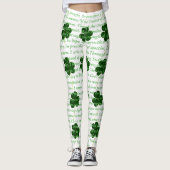 Ancient Irish Poem St. Patrick Hymn The Deer's Cry Leggings (Voorkant)