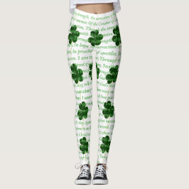 Ancient Irish Poem St. Patrick Hymn The Deer's Cry Leggings