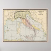 Ancient Italië Map 800 - 222 BC (1901) Poster (Voorkant)