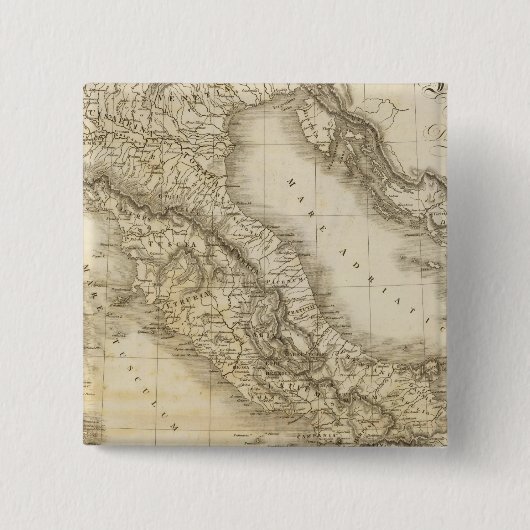 Ancient Italië Vierkante Button 5,1 Cm (Voorkant)