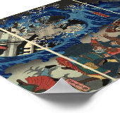 Ancient Japanese Painting of Samurai and Mongols Poster (Hoek)
