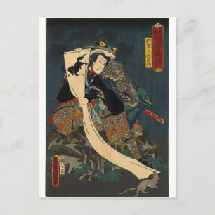 Ancient Japans schilderen, Samurai met Toad Briefkaart