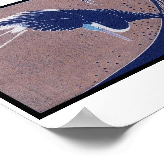 Ancient Japans vogelschilderij, c. jaren '30 Poster (Hoek)