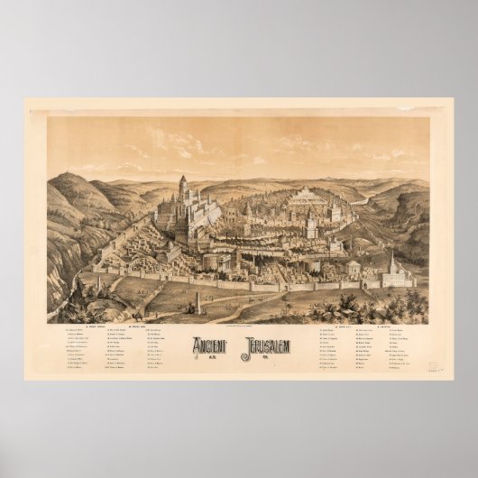 Ancient Jerusalem, A.D. 65 Poster (Voorkant)