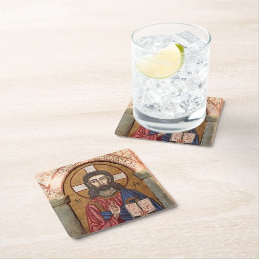 Ancient Jesus Mosaic Kartonnen Onderzetters (Insitu)