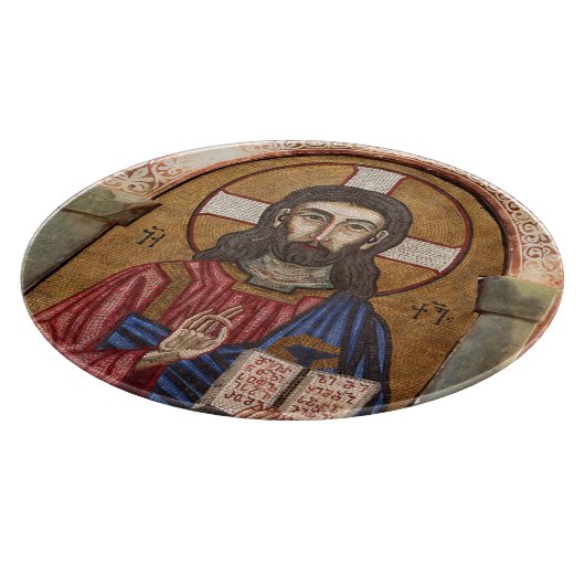 Ancient Jesus Mosaic Snijplank (Hoek)