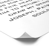 Ancient katholiek gebed in St. Joseph Poster (Hoek)