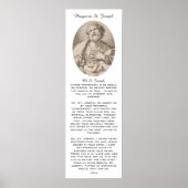 Ancient katholiek gebed in St. Joseph Poster (Voorkant)