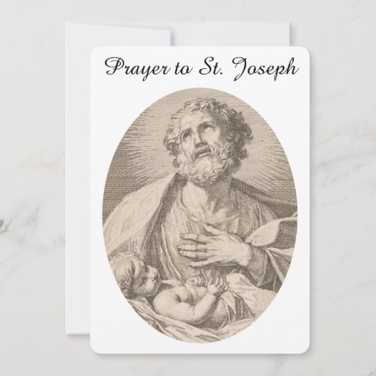 Ancient katholiek gebed naar St. Joseph Flat Kaart (Voorkant)