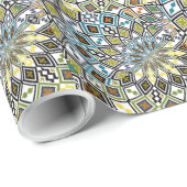Ancient kleurrijk geometrisch patroon cadeaupapier (Rol Hoek)