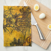 Ancient landschap theedoek (Quarter Fold)