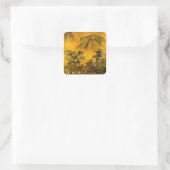 Ancient landschap vierkante sticker (Tas)