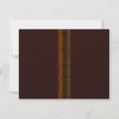 Ancient leer Boek RSVP Kaartje (Achterkant)