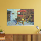Ancient Lombardije Poplar Tree and French Castle Canvas Afdruk (Insitu (Woonkamer))