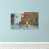 Ancient Lombardije Poplar Tree and French Castle Canvas Afdruk (Insitu (Houten vloer))