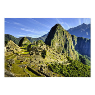 Ancient Machu Picchu, laatste toevluchtsoord van d Foto Afdruk